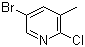 2-氯-3-甲基-5-溴吡啶分子结构 (CAS 29241-60-9)