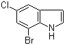 7-溴-5-氯吲哚分子结构 (CAS 292636-08-9)