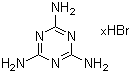 1,3,5-三嗪-2,4,6-三胺氢溴酸盐分子结构 (CAS 29305-12-2)