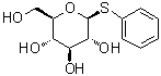 苯基-1-硫代-beta-D-吡喃葡萄糖苷分子结构 (CAS 2936-70-1)