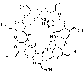 单(6-脱氧-6-氨基)-beta-环糊精分子结构 (CAS 29390-67-8)
