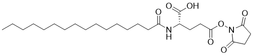 Pal-Glu(OSu)-OH分子结构 (CAS 294855-91-7)