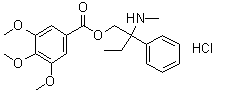 3,4,5-三甲氧基苯甲酸 2-(甲基氨基)-2-苯基丁基酯盐酸盐分子结构 (CAS 294882-33-0)