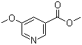 5-甲氧基-3-吡啶羧酸甲酯分子结构 (CAS 29681-46-7)