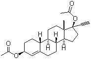 structure of CAS# 297-76-7, Ethynodiol diacetate;17alpha-Ethynyl-4-estrene-3b,17b-diol-3,17-diacetate; 19-Nor-17a-pregn-4-en-20-yne-3b,17-diol diacetate