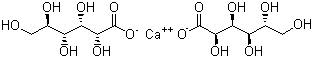 结构式 CAS# 299-28-5, 葡萄糖酸钙