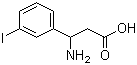3-氨基-3-(3-碘苯基)丙酸分子结构 (CAS 299169-95-2)