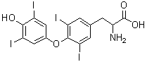 O-(4-羟基-3,5-二碘苯基)-3,5-二碘-DL-酪氨酸分子结构 (CAS 300-30-1)