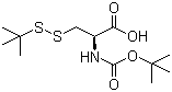 N-叔丁氧羰基-S-叔丁巯基-L-半胱氨酸分子结构 (CAS 30044-61-2)