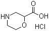 Morpholine-2-carboxylic acid hydrochloride molecular structure (CAS 300582-83-6)