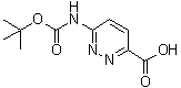结构式 CAS# 301548-08-3, 6-[(叔丁氧羰基)氨基]-3-哒嗪羧酸