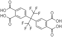 4,4'-(2,2,2-三氟-1-三氟甲基)亚乙基双(1,2-苯二甲酸)分子结构 (CAS 3016-76-0)