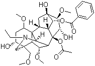 乌头碱分子结构 (CAS 302-27-2)