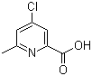 4-氯-6-甲基吡啶-2-甲酸分子结构 (CAS 30235-19-9)