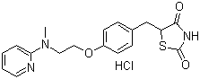 盐酸罗格列酮分子结构 (CAS 302543-62-0)