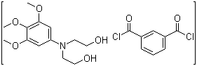 间苯二甲酰氯与 2,2'-[(3,4,5-三甲氧基苯基)亚氨二乙醇的聚合酯分子结构 (CAS 30259-37-1)