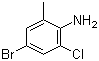 4-溴-2-氯-6-甲基苯胺分子结构 (CAS 30273-42-8)