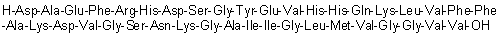 L-alpha-天冬氨酰-L-丙氨酰-L-alpha-谷氨酰-L-苯丙氨酰-L-精氨酰-L-组氨酰-L-alpha-天冬氨酰-L-丝氨酰甘氨酰-L-酪氨酰-L-alpha-谷氨酰-L-缬氨酰-L-组氨酰-L-组氨酰-L-谷氨酰胺酰-L-赖氨酰-L-亮氨酰-L-缬氨酰-L-苯丙氨酰-L-苯丙氨酰-L-丙氨酰-L-赖氨酰-L-alpha-天冬氨酰-L-缬氨酰甘氨酰-L-丝氨酰-L-天冬氨酰胺酰-L-赖氨酰甘氨酰-L-丙氨酰-L-异亮氨酰-L-异亮氨酰甘氨酰-L-亮氨酰-L-蛋氨酰-L-缬氨酰甘氨酰甘氨酰-L-缬氨酰-L-缬氨酸分子结构 (CAS 302905-01-7)
