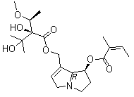结构式 CAS# 303-34-4, 毛果天芥菜碱