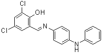 2,4-二氯-6-[[[4-(苯基氨基)苯基]亚氨基]甲基]苯酚分子结构 (CAS 303215-67-0)