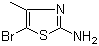 2-氨基-5-溴-4-甲基噻唑分子结构 (CAS 3034-57-9)