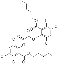 双(2,4,5-三氯-6-戊氧羰基苯基)草酸酯分子结构 (CAS 30431-54-0)