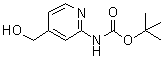 [4-(羟基甲基)-2-吡啶基]氨基甲酸叔丁酯分子结构 (CAS 304873-62-9)