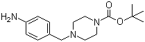 4-(4-氨基苄基)哌嗪-1-羧酸叔丁酯分子结构 (CAS 304897-49-2)
