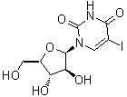 1-beta-D-阿拉伯呋喃糖基-5-碘尿嘧啶分子结构 (CAS 3052-06-0)