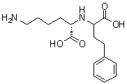alpha-[[(1S)-5-氨基-1-羧基戊基]氨基]-苯丁酸分子结构 (CAS 305332-61-0)