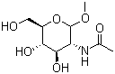 甲基 2-(乙酰基氨基)-2-脱氧-D-吡喃葡萄糖苷分子结构 (CAS 3055-46-7)
