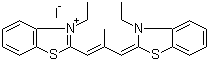 3,3'-二乙基-9-甲基硫杂羰花青碘化物分子结构 (CAS 3065-79-0)