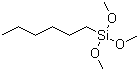 正己基三甲氧基硅烷分子结构 (CAS 3069-19-0)