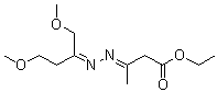 3-[2-[3-甲氧基-1-(甲氧基甲基)亚丙基]亚肼基]丁酸乙酯分子结构 (CAS 30692-37-6)