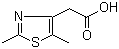 2-(2,5-二甲基-1,3-噻唑-4-基)乙酸分子结构 (CAS 306937-38-2)