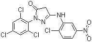 1-(2',4',6'-三氯苯基)-3-(2'-氯-5'-硝基苯胺基)-5-吡唑酮分子结构 (CAS 30707-68-7)