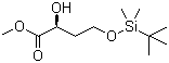 (S)-(-)-4-(叔丁基二甲基硅氧基)-2-羟基丁酸甲酯分子结构 (CAS 307532-01-0)