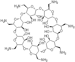 全-6-氨基-6-脱氧-beta-环糊精分子结构 (CAS 30754-24-6)