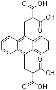 alpha9,alpha10-二羧基-9,10-蒽二丙酸分子结构 (CAS 307554-62-7)