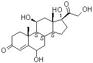 6-羟基皮质醇分子结构 (CAS 3078-34-0)