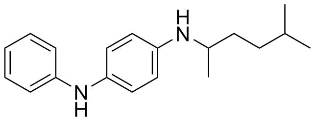 N-(1,4-Dimethylamyl)-N'-phenyl-p-phenylenediamine molecular structure (CAS 3081-01-4)