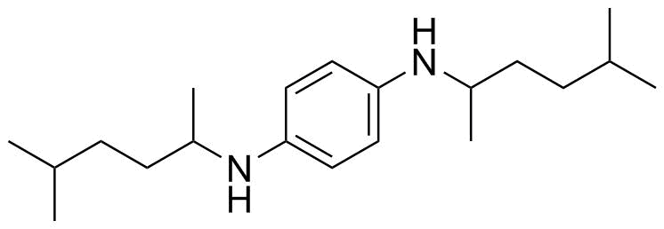 N,N'-二(1,4-二甲基戊基)-1,4-苯二胺分子结构 (CAS 3081-14-9)