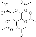 D-吡喃葡萄糖醛酸甲酯 1,2,3,4-四乙酸酯分子结构 (CAS 3082-96-0)