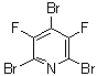 2,4,6-三溴-3,5-二氟吡啶分子结构 (CAS 30841-93-1)