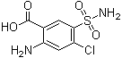 4-氯-5-氨磺酰邻氨基苯甲酸分子结构 (CAS 3086-91-7)