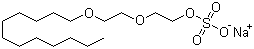 月桂醇聚醚硫酸酯钠盐分子结构 (CAS 3088-31-1)