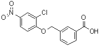 3-[(2-氯-4-硝基苯氧基)甲基]苯甲酸分子结构 (CAS 30880-72-9)
