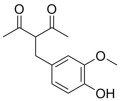 3-((4-Hydroxy-3-methoxyphenyl)methyl)pentane-2,4-dione molecular structure (CAS 30881-23-3)