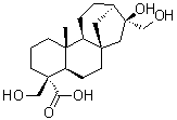(4alpha)-16,17,19-三羟基贝壳杉烷-18-酸分子结构 (CAS 308821-59-2)