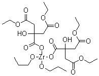 双(二乙基柠檬酸)二丙醇锆分子结构 (CAS 308847-92-9)